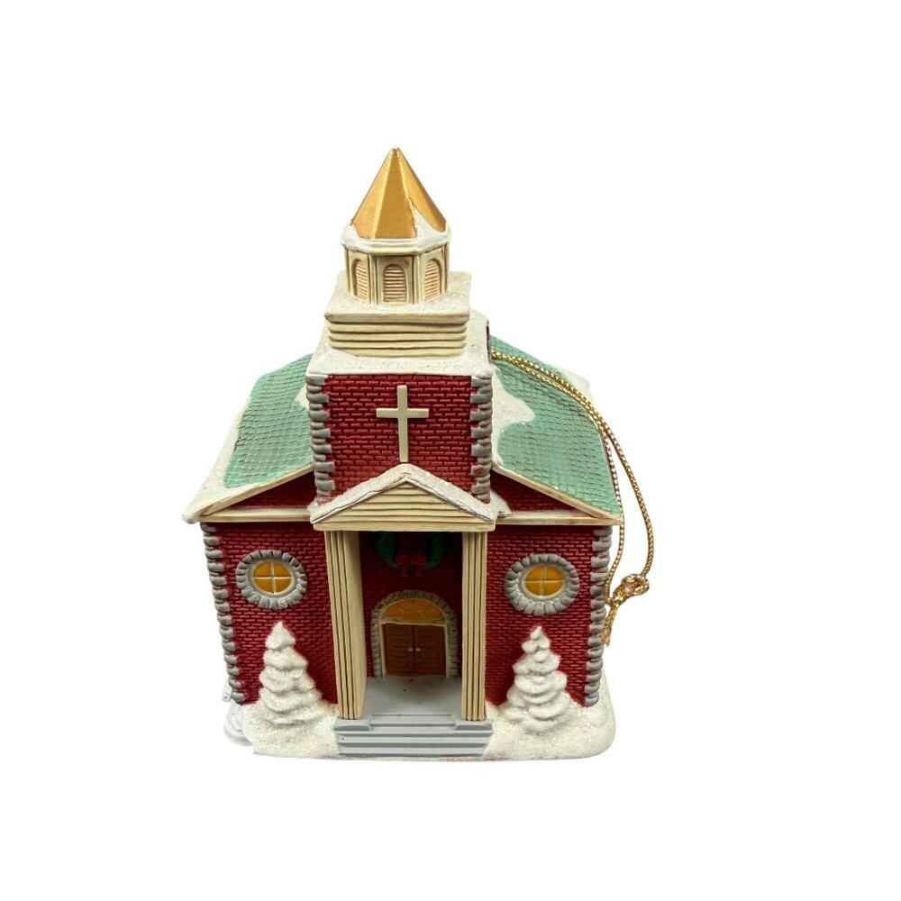 Hallmark Lighted Church Christmas Ornament Village House Battery Operated 2014